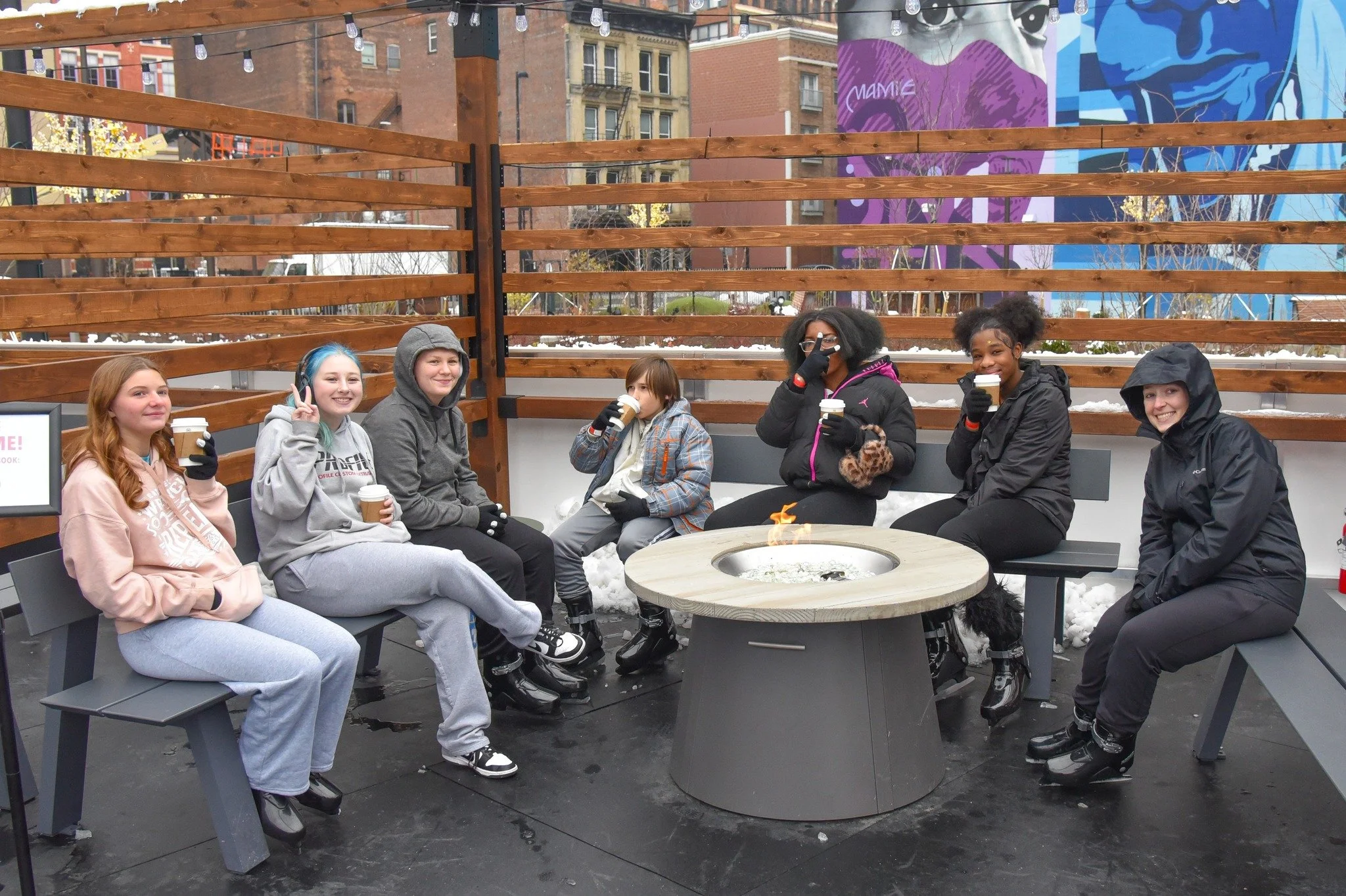 "I'm glad that I did this." 
⛸❄
Last Saturday was our first December Explorer ice skating adventure of the school year. We took to the ice at the new @elmstreetplazacincy Ice Rink Downtown. When teens needed a break (or just want to warm up