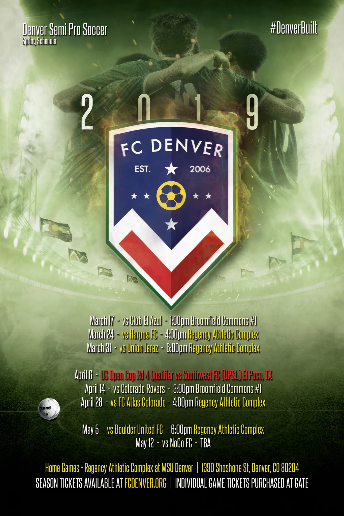 2019 Spring Game Schedule