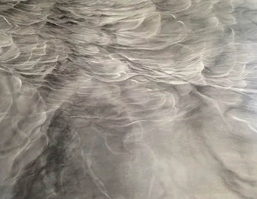 Jennifer Day: "All You Need Is...FLOW," oil on panel, 36” x 48”.