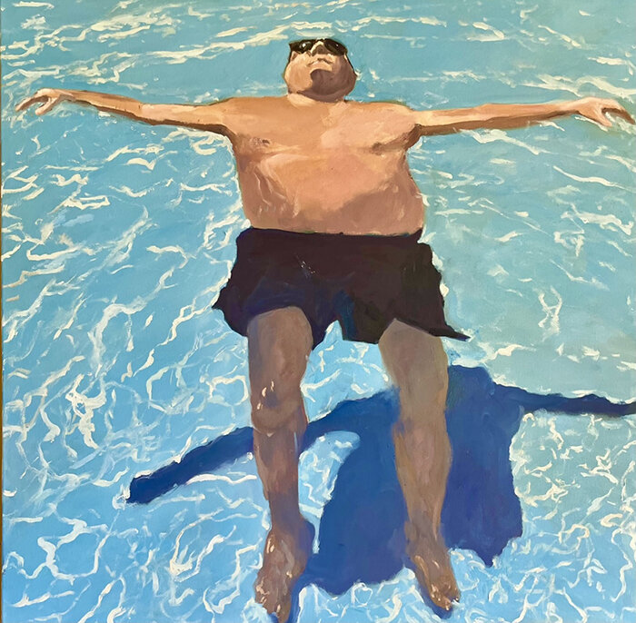 Mary Breneman: "Tony,” oil on canvas, 30” x 30”, 2021, $1200