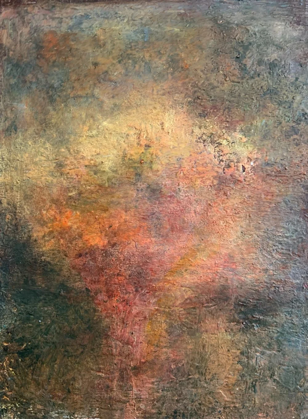 16.	“Explosion,” acrylic, 9”w x 12” h, 2017, $1000