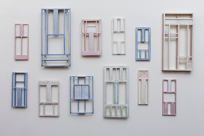 Tayo Heuser: "Windows," 2019-22, handmade abaca and linen paper, size variable, prices from $700- $1200 