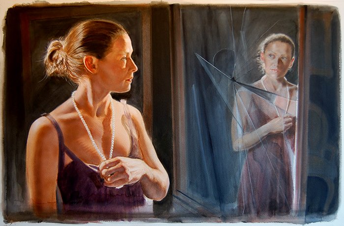 Jon Paulsen: "Jernanger," watercolor, 25" x 38", 2014, $6200