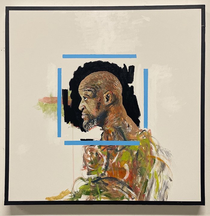 Christopher Sullivan: "Frame," oil on canvas, 24" x 24", $1800