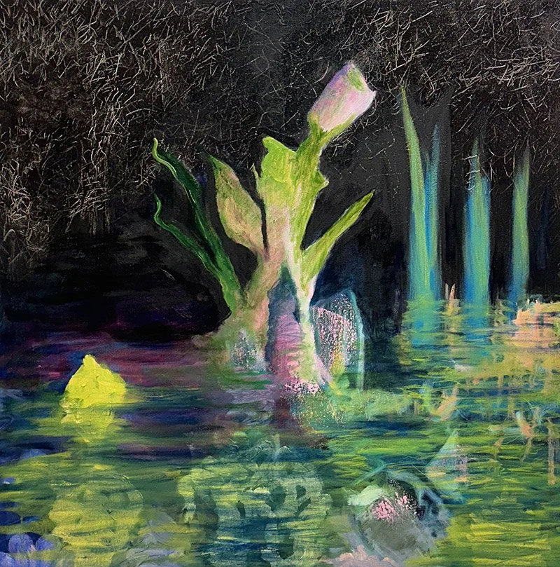 “Swamp Tulip,” oil on canvas, 24” x 24”, 2024