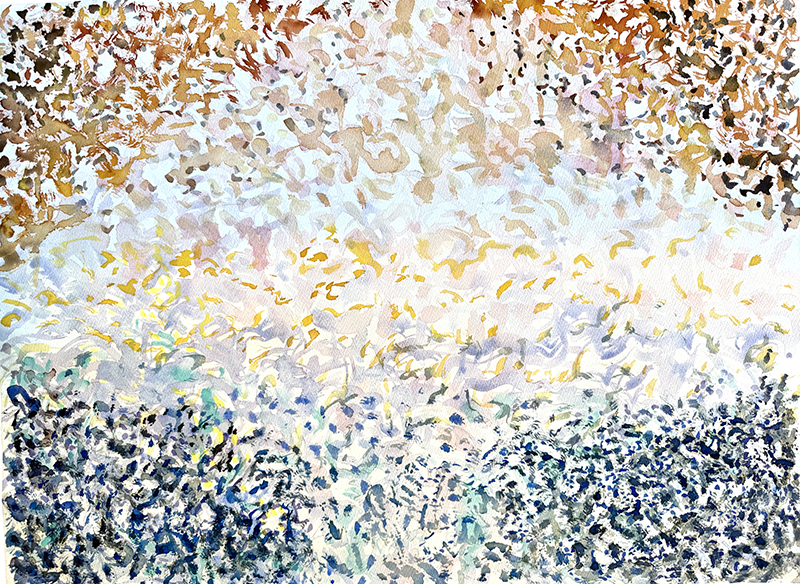 8.“Harvests” 2025 Watercolor, 22x30 inches