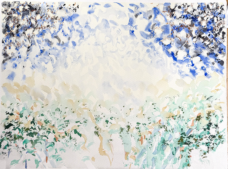 9.“Join the choir” 2025 Watercolor, 22x30 inches