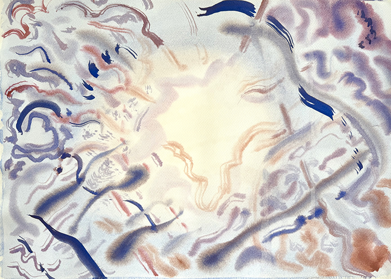 10.“Waltz (bokeh)” 2025 Watercolor, 22x30 inches