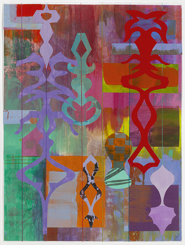 4.	“Elysian Fields,” mixed media on paper, 18w x 24h, 2026, $1,800 