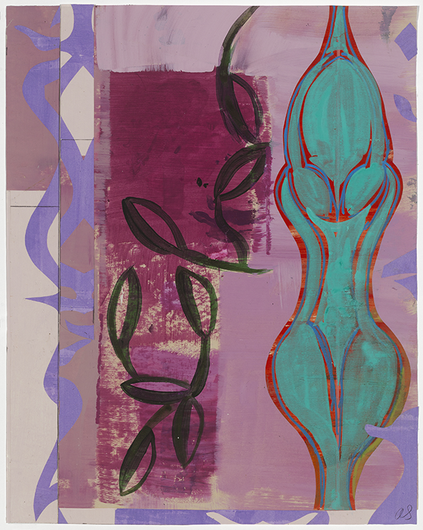 6.	“Arabesque,” mixed media on paper, 14.5w x 18.5h, 2026, $1,800 