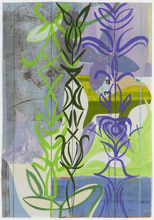 10.	“Marin II,” mixed media on paper, 12wx17h, 2025, $1,400 