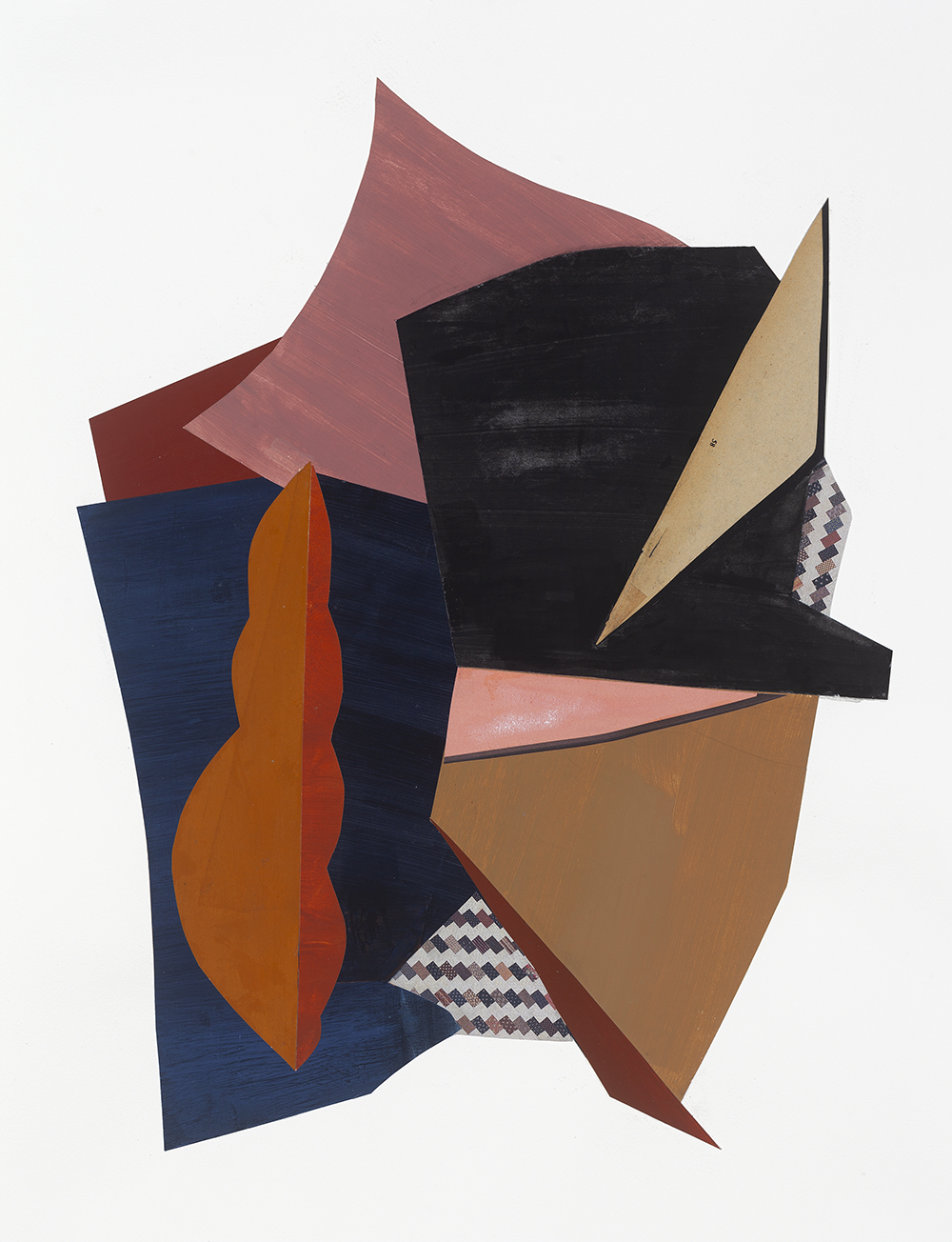 “Dining Out," mixed media on paper, 29” x 24” framed, 2024 