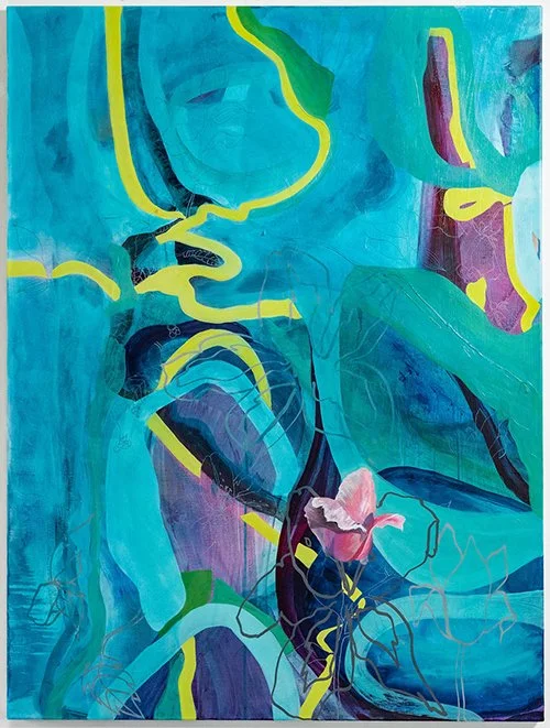 Hi Definition Earth Observation       48” h x 36” w       acrylic on canvas       $4800