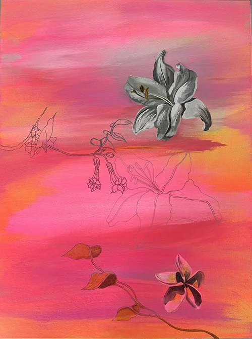 Little Mouth         acrylic on canvas, mounted on panel         14” h x 11” w (framed)		         $850 