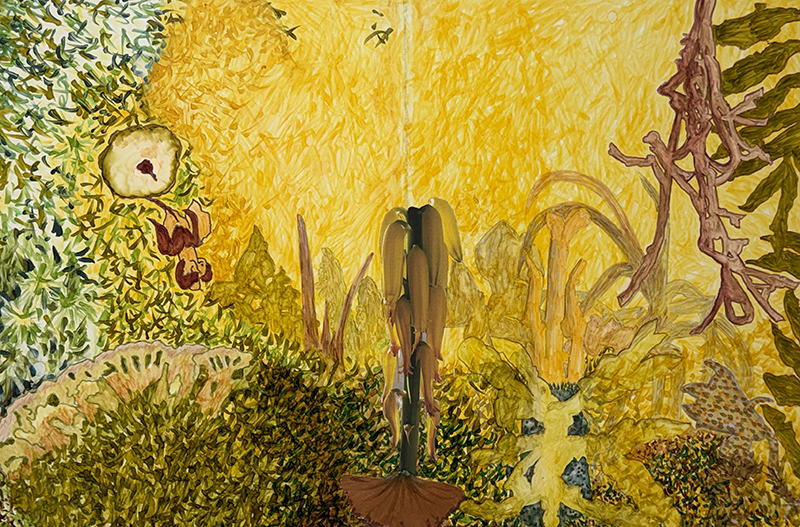 Sizzle 24 x16  Mixed Media on Board 2022 -26