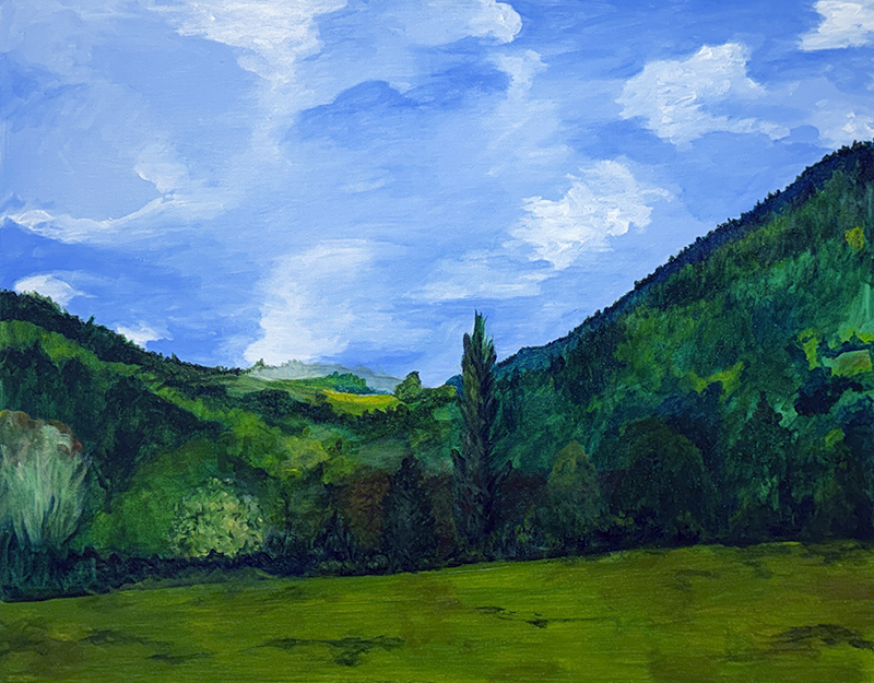 View from Schrattenberg 28 x 22 Acrylic on Canvas 2026
