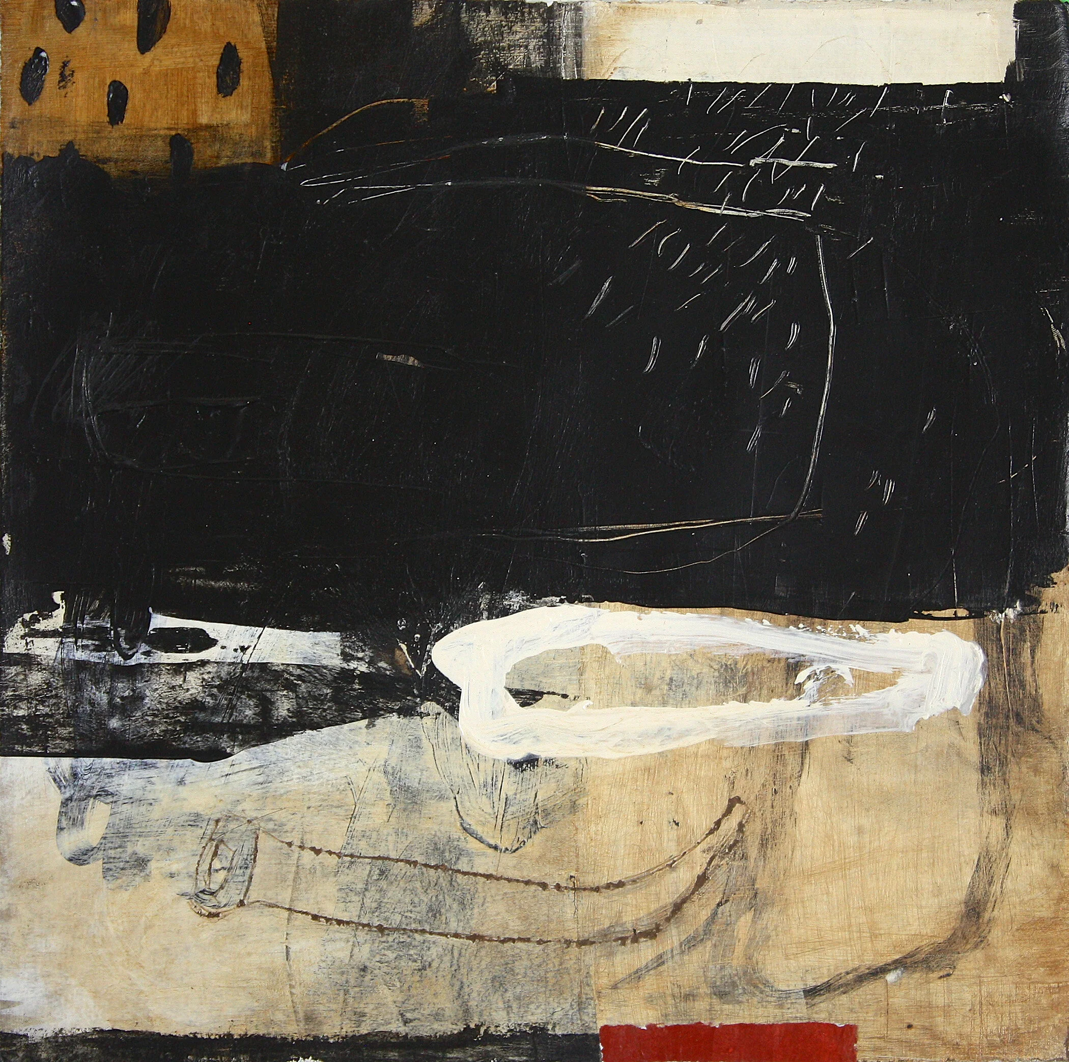 hollow | mixed media on paper | 10 x 10 inches