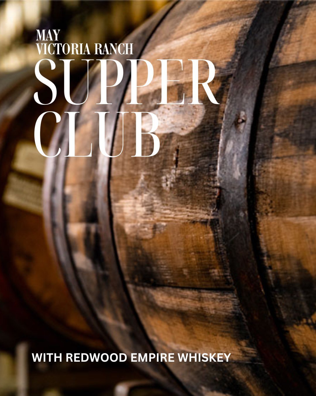 MAY SUPPER CLUB IS HERE! ⁠
⁠
Redwood Empire Whiskey Pairing Dinner with Chef Joann &amp; Co.⁠
Cocktail hour, 3-course plated dinner and whiskey pairings.⁠
⁠
Dine with us on May 14th for an evening of sublime craft whiskey by Redwood Empire Whiskey an