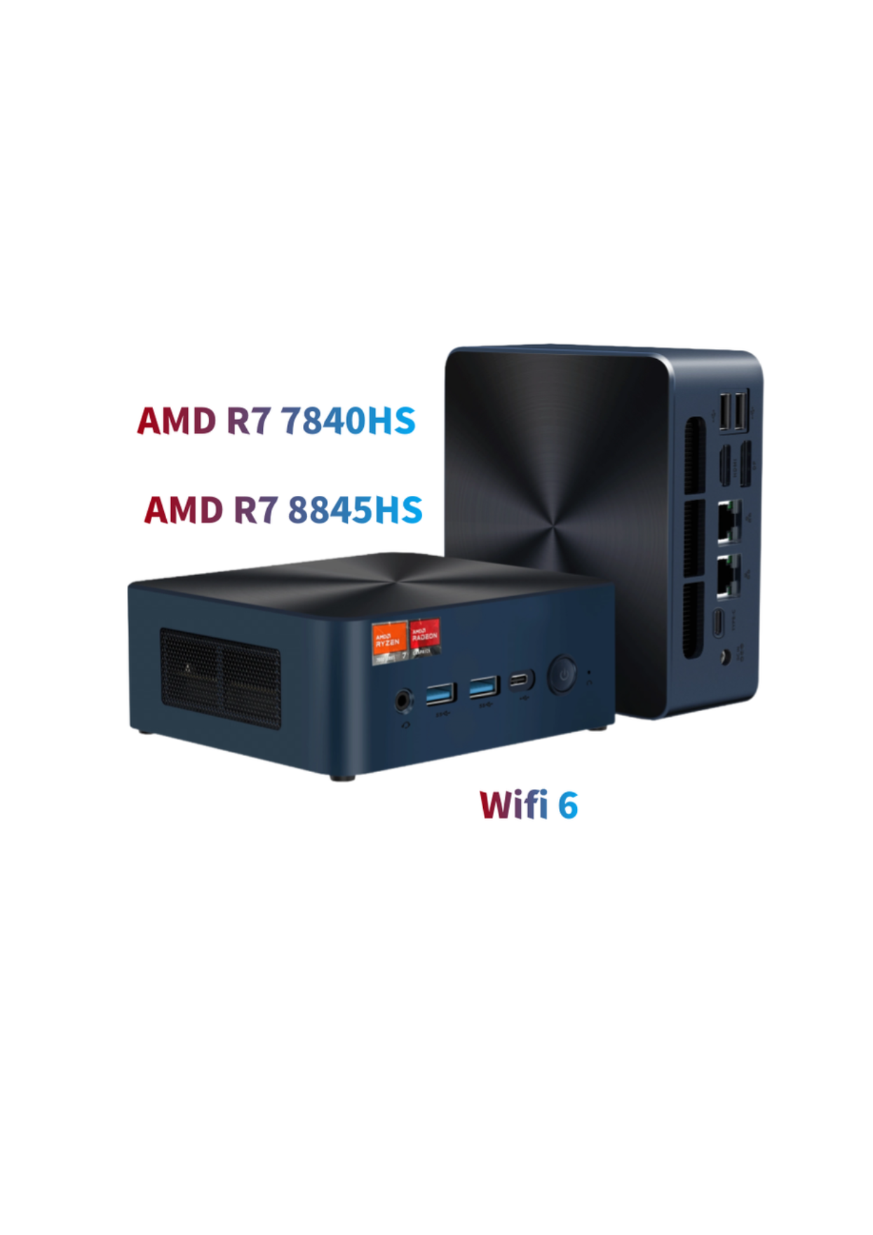 Mini PC NUC AMD R7 7840HS R7 8845HS Mini Computer Ram 64G DDR5 1TB PCIe4 WIFI6 BT 5.2 Gaming Computer Windows 10 11 Mini Pc