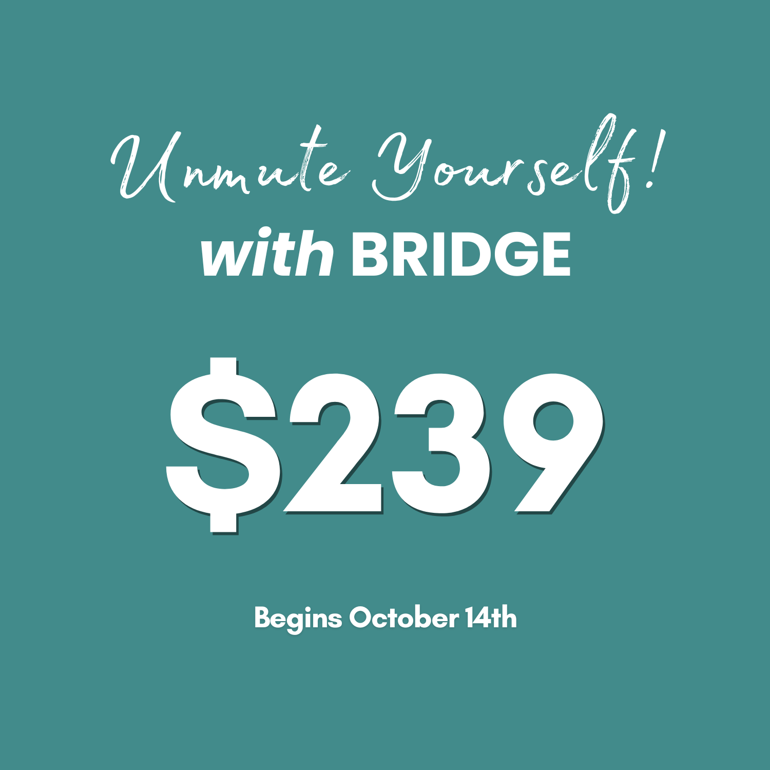 Your Story Matters: Unmute Yourself with Bridge - October 2024