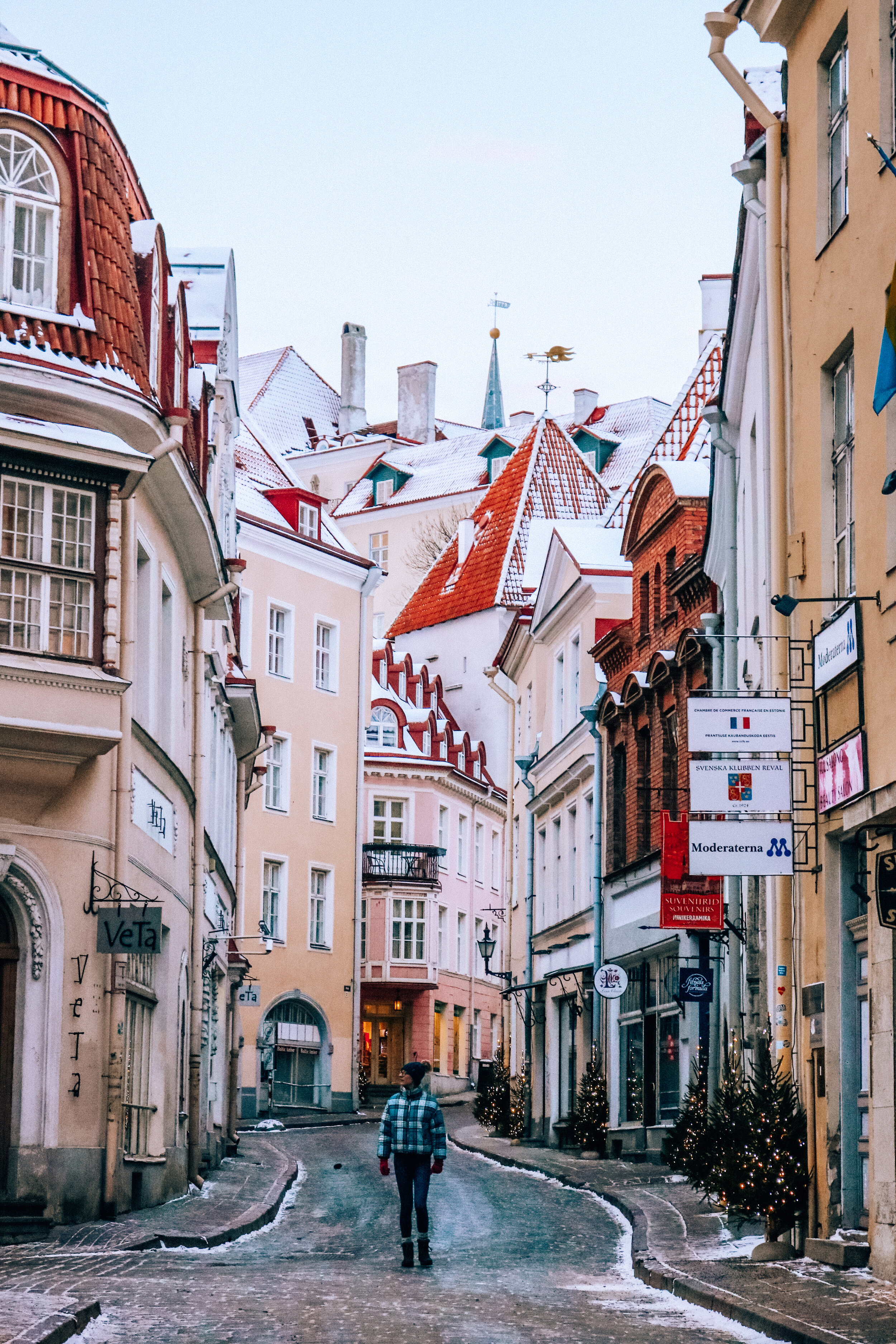 Tallinn in winter, Old town, Estonia