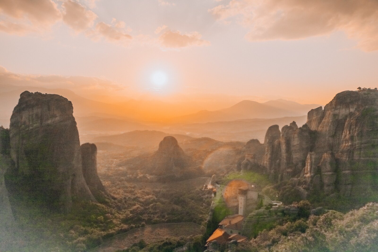 Sunset viewpoint in Meteora, Greece
