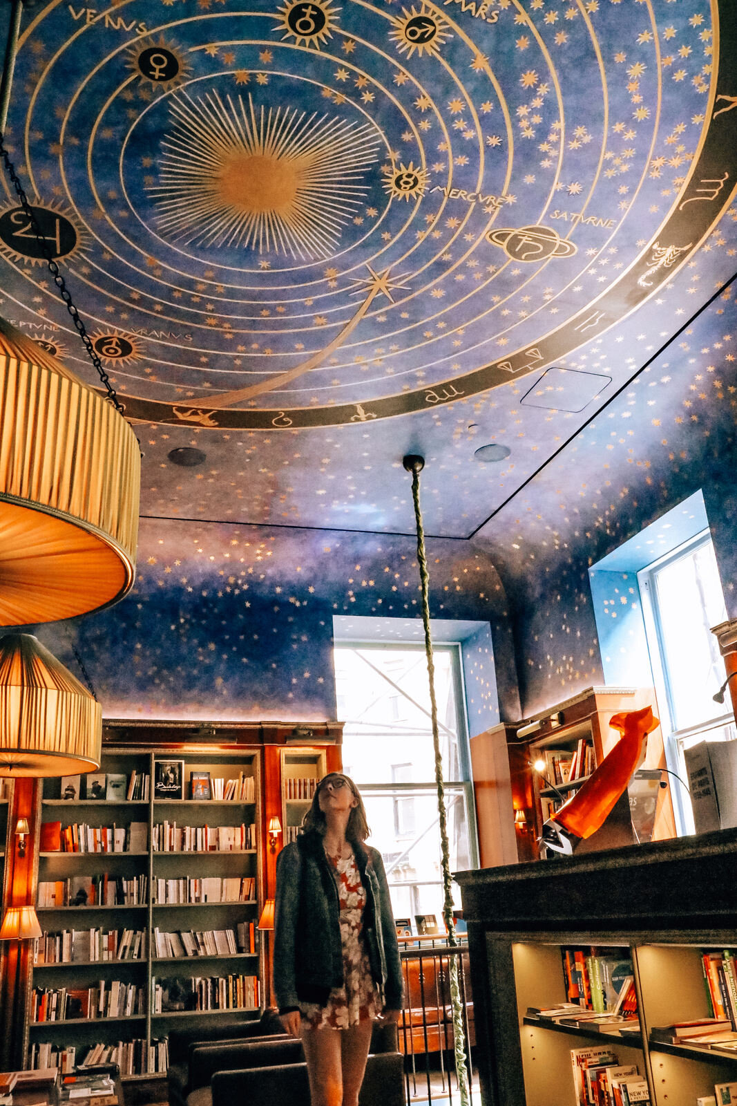 Albertine bookstore blue ceiling New York