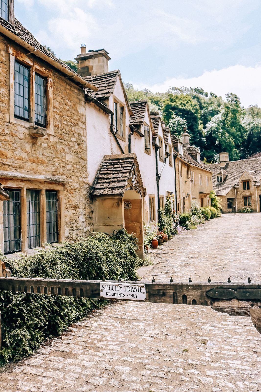 A street in Castle Combe in the Cotswolds