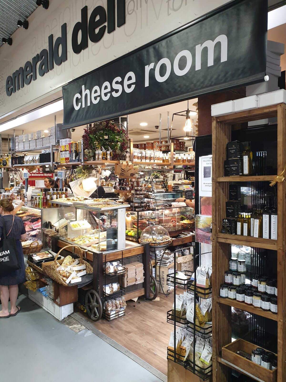 The cheese room at South Melbourne market