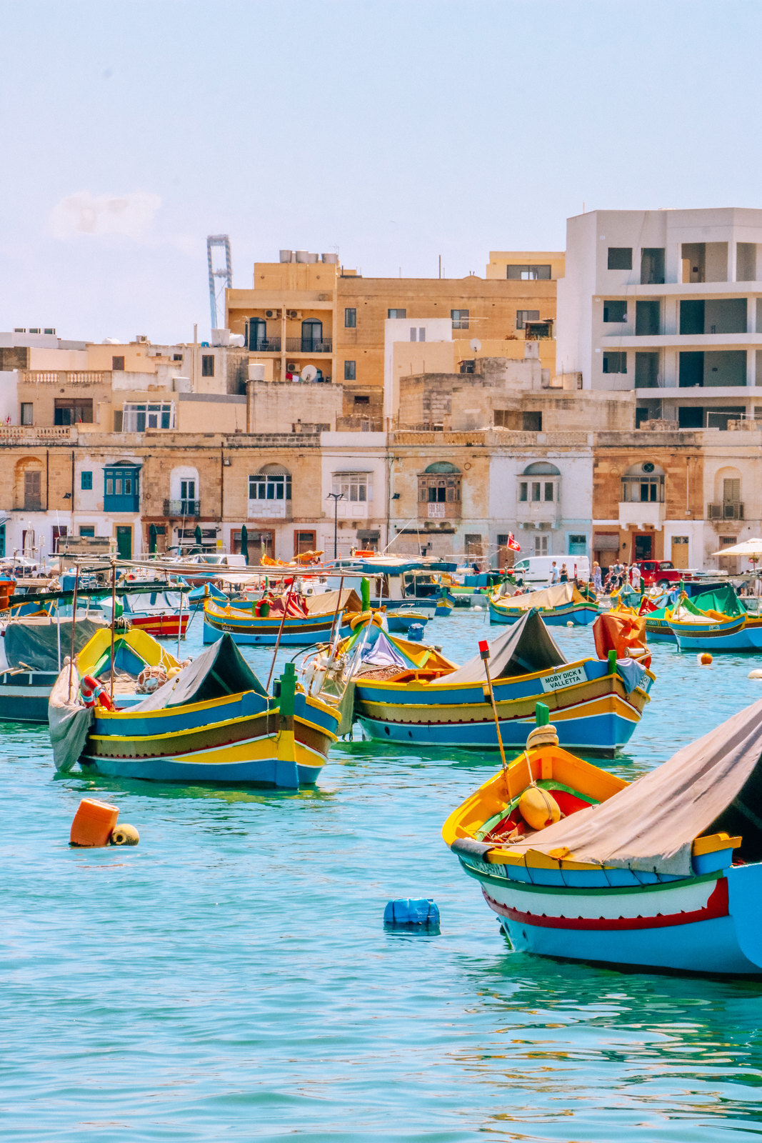 colourful boats in Marsaxlokk harbour, Malta