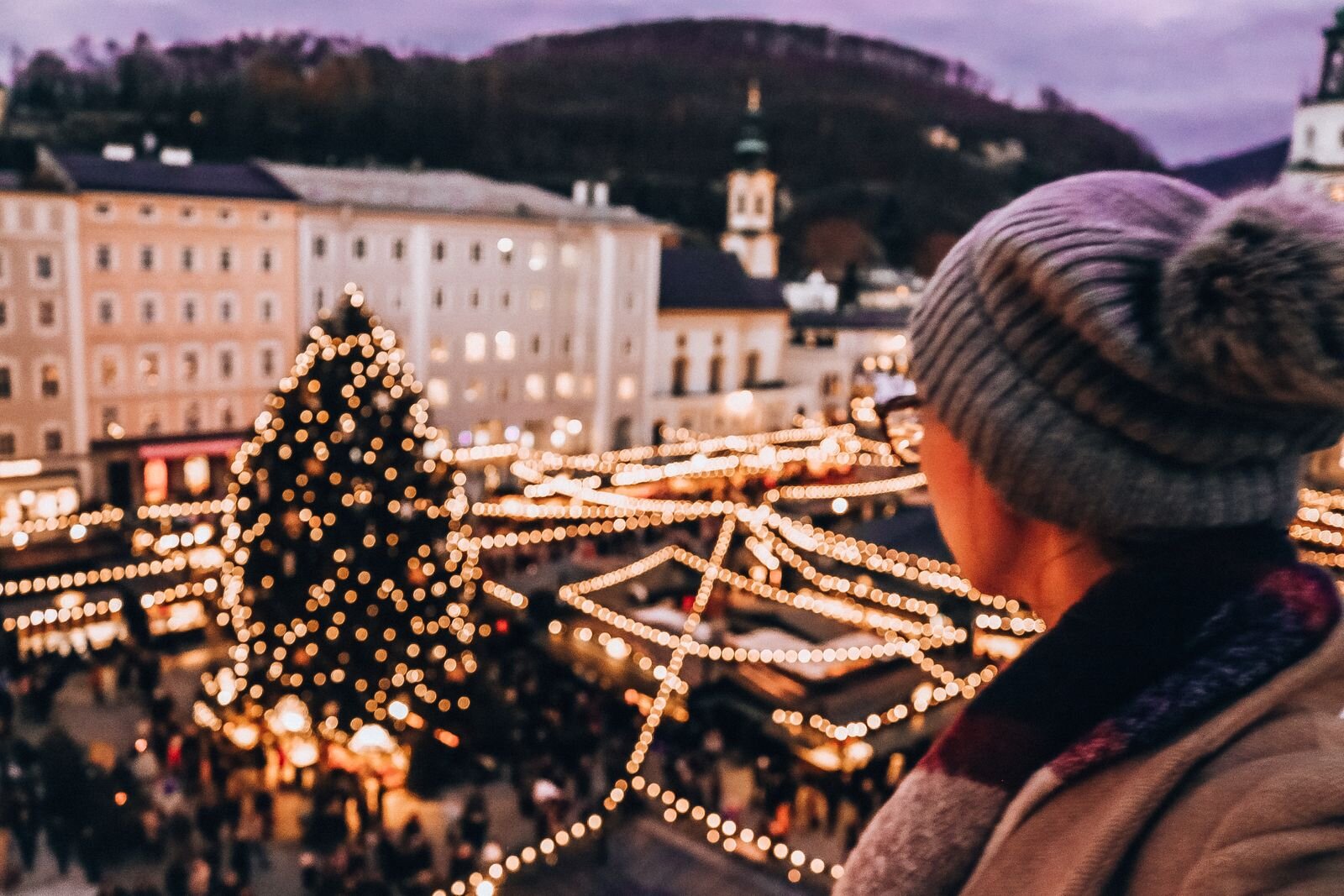 View of Salzburg Christmas Market