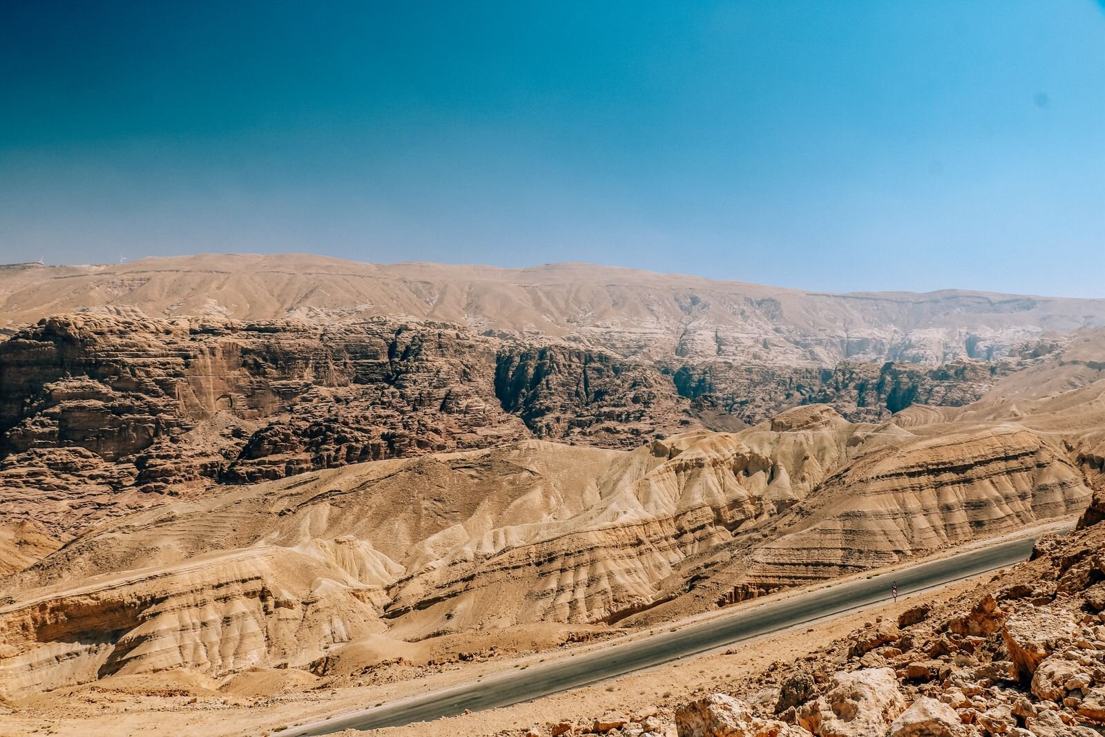Driving through the mountains in Jordan