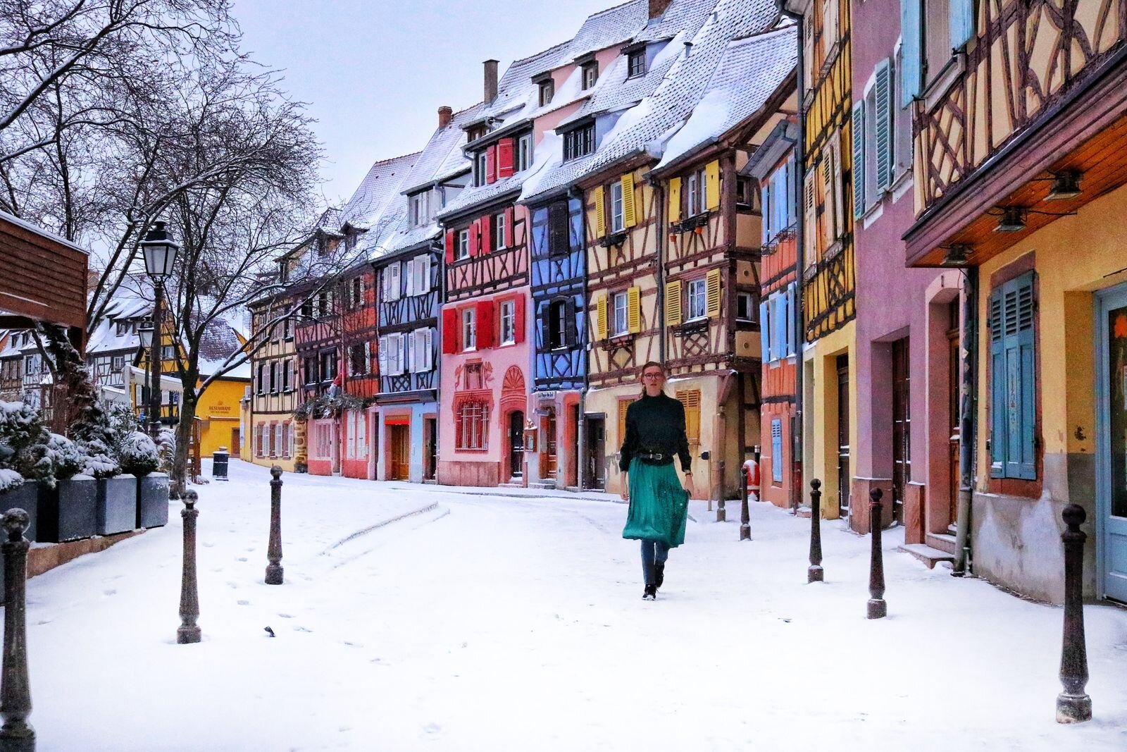 Snowy la Petite Venise in Colmar