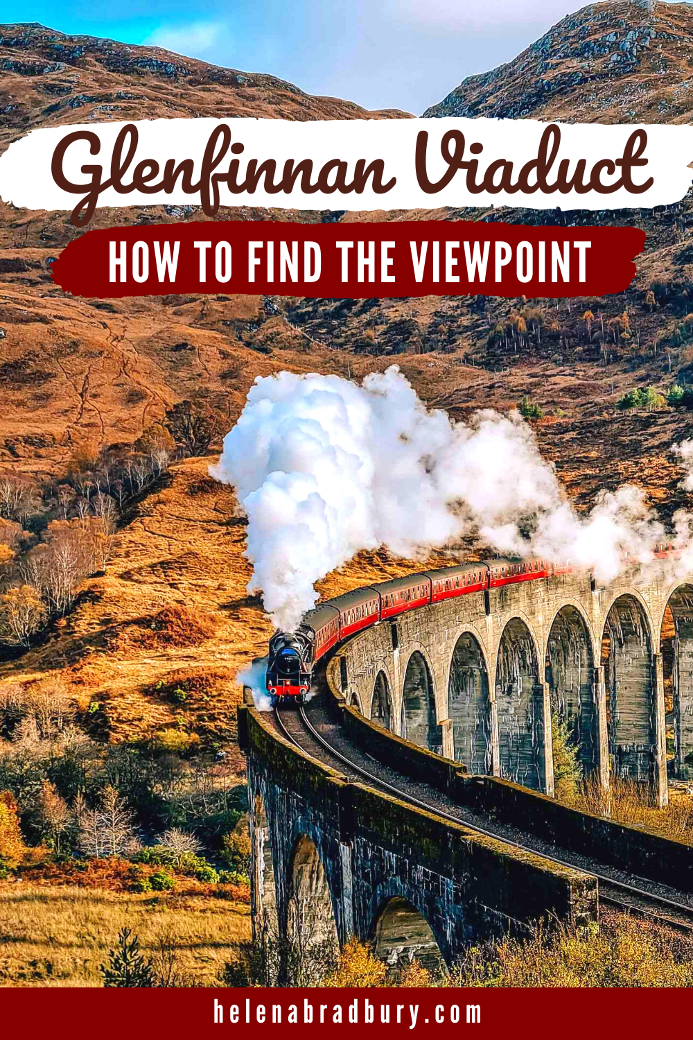 Use this in depth guide to find the Glenfinnan Viaduct viewpoint with the best tips for seeing the Hogwarts Express steam train pass over the bridge | glenfinnan viaduct view point | glenfinnan viaduct, scotland | glenfinnan viaduct harry potter | g…