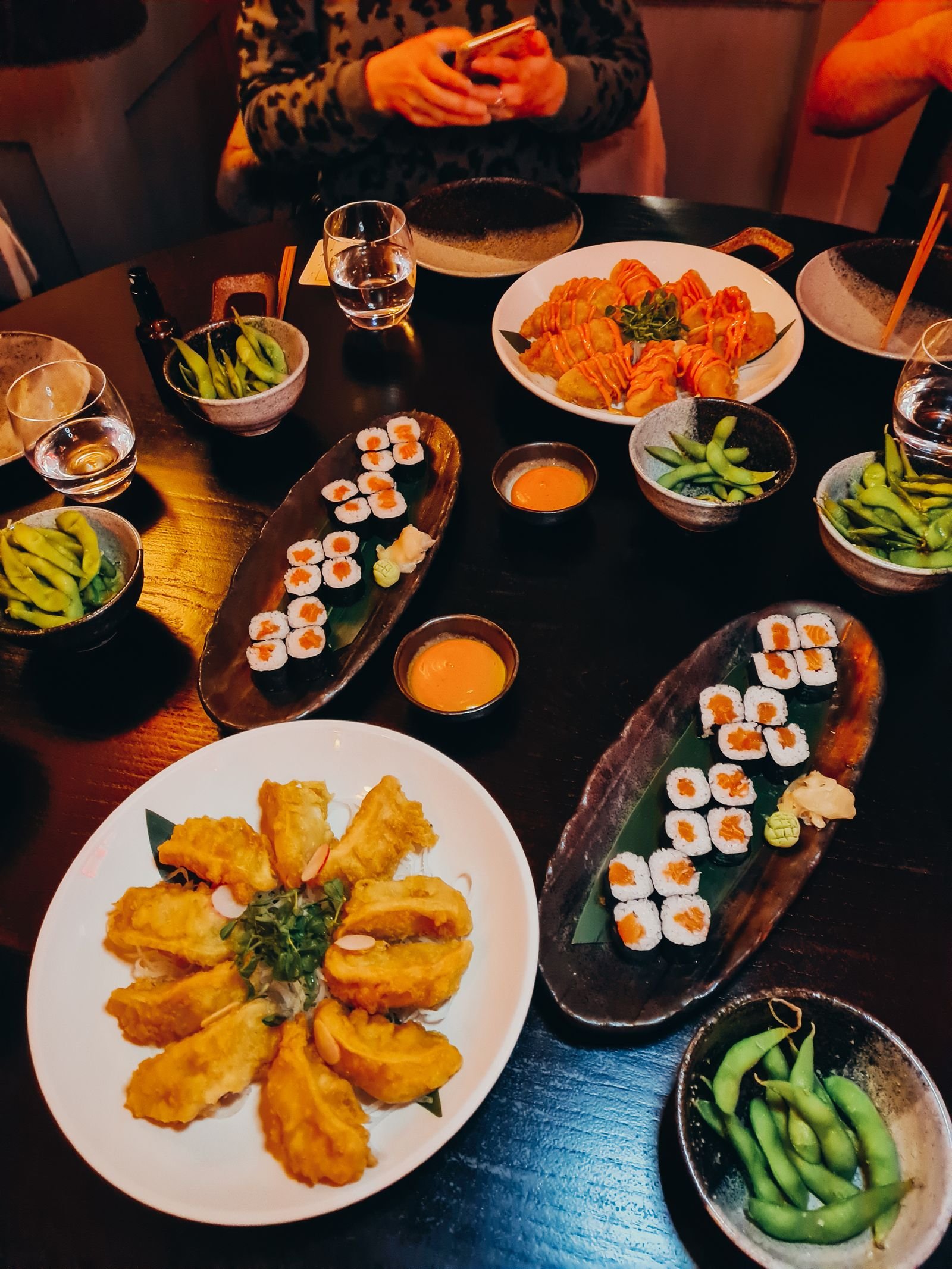 Japanese sushi and gyoza at Robun Restaurant