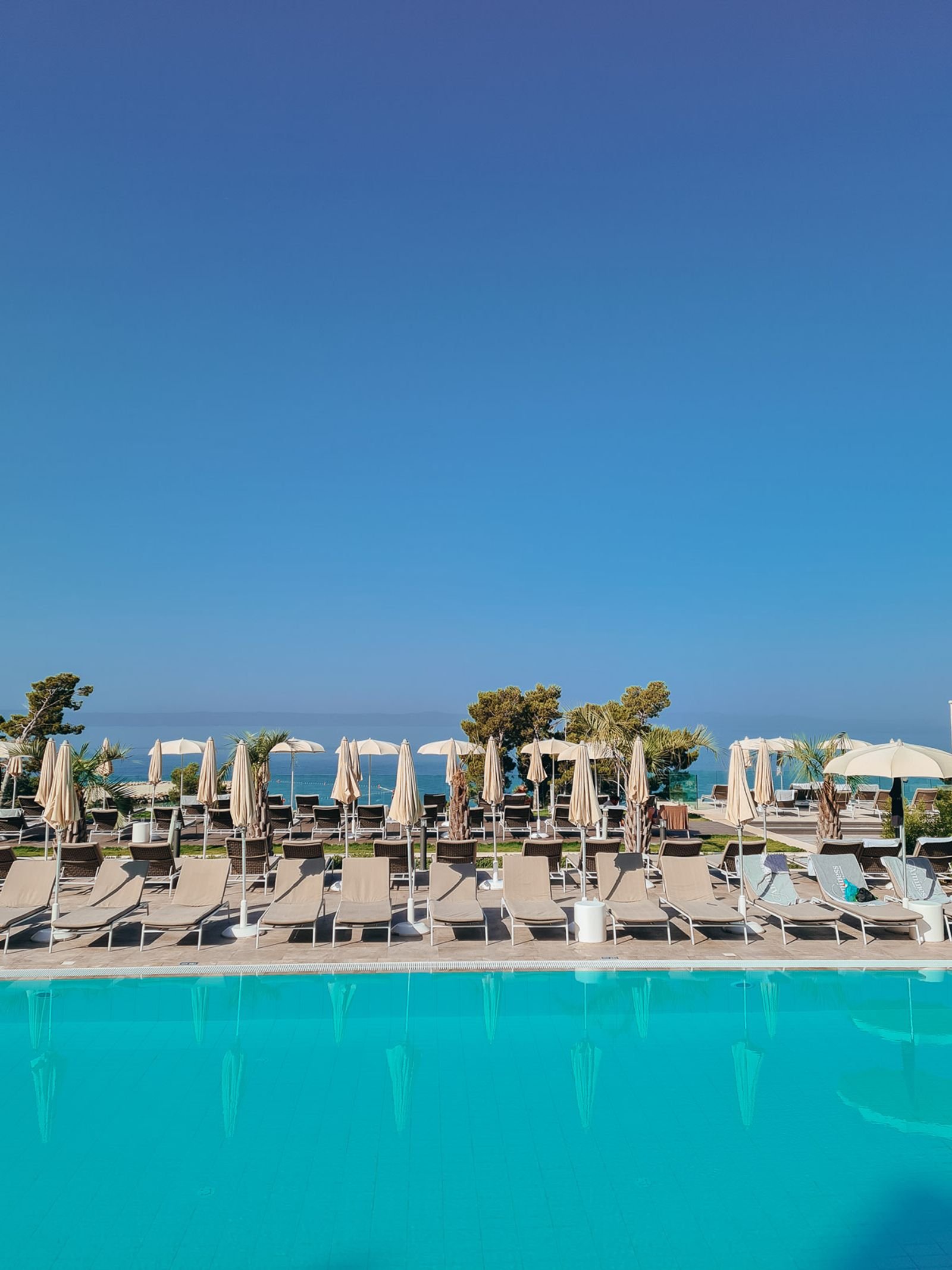 hotel pool at Aminess Khalani Beach Hotel in Makarska