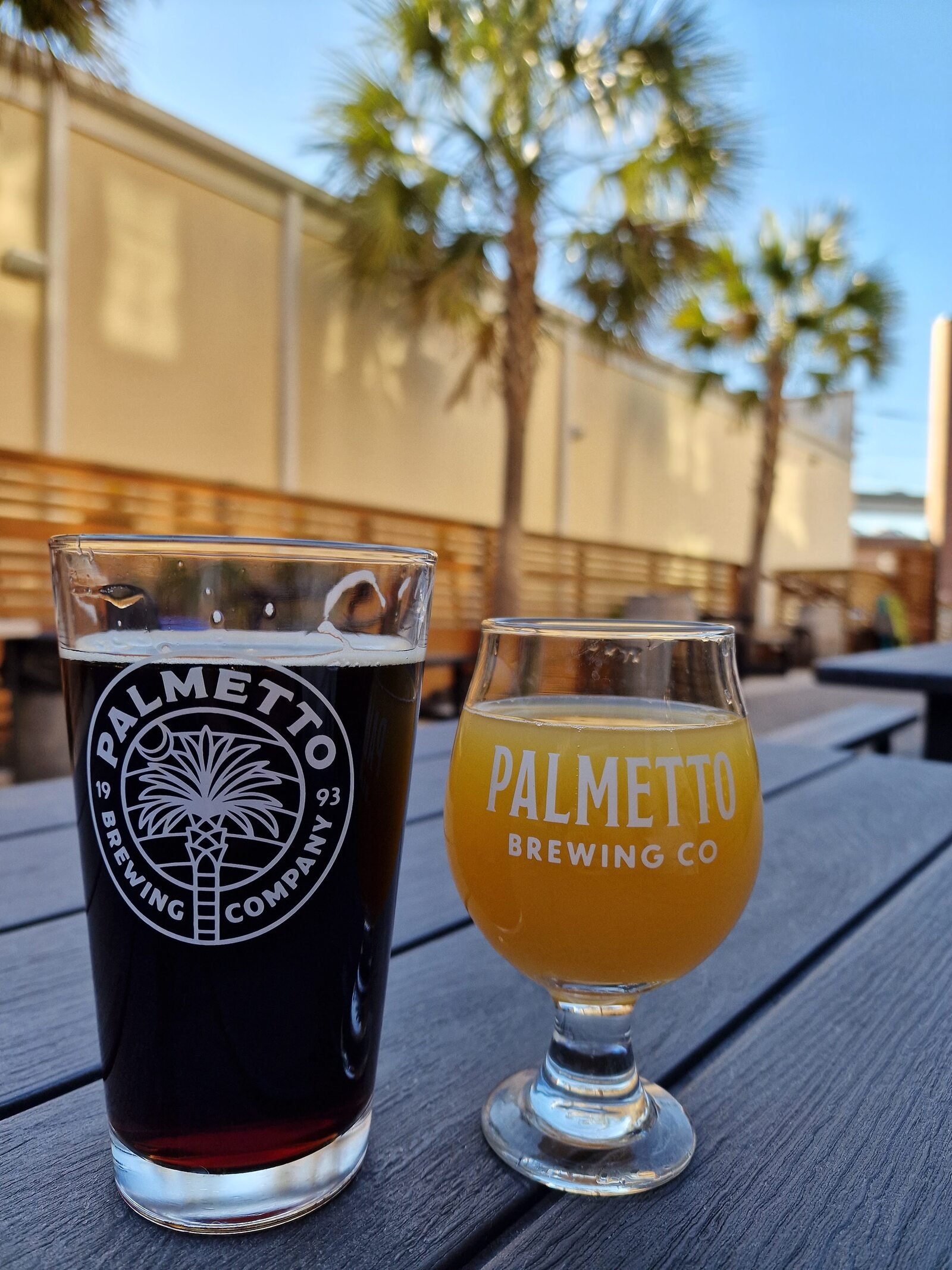 beers at Palmetto brewery in Charleston