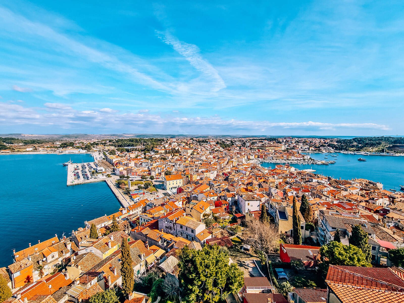 views of Rovinj from the bell tower