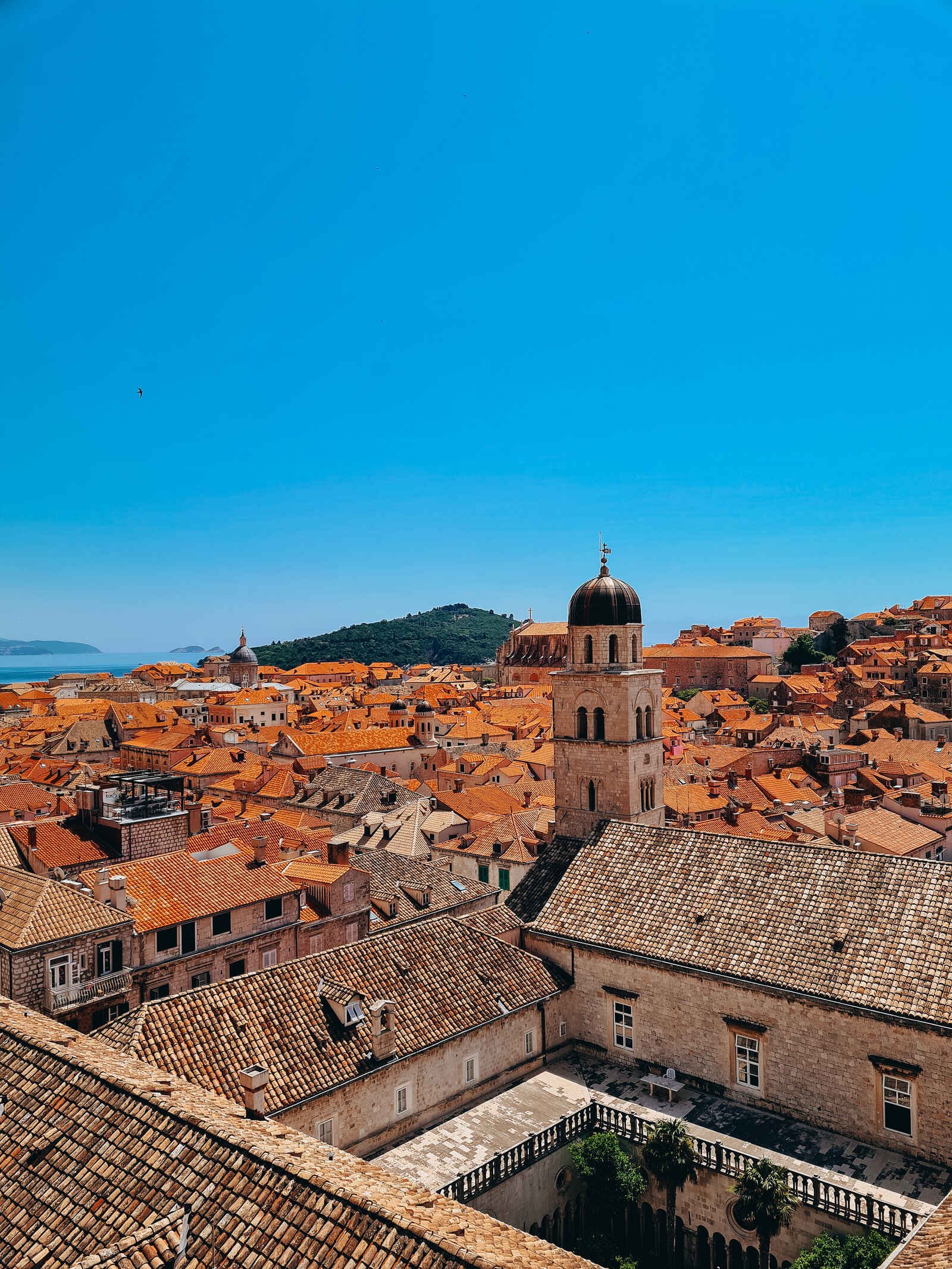 view of Dubrovnik Old town from the city walls