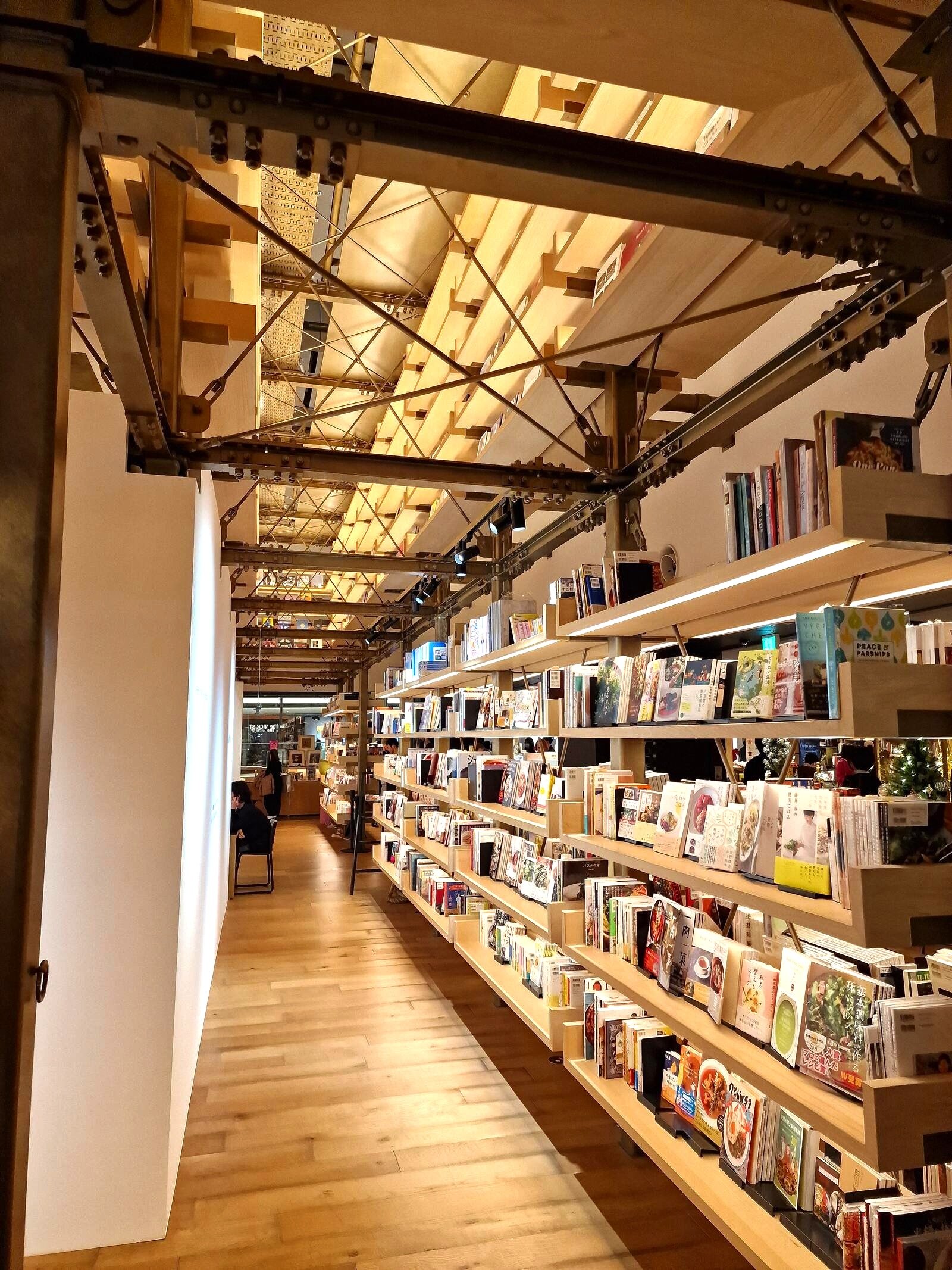 a bookstore with floor to ceilng shelves