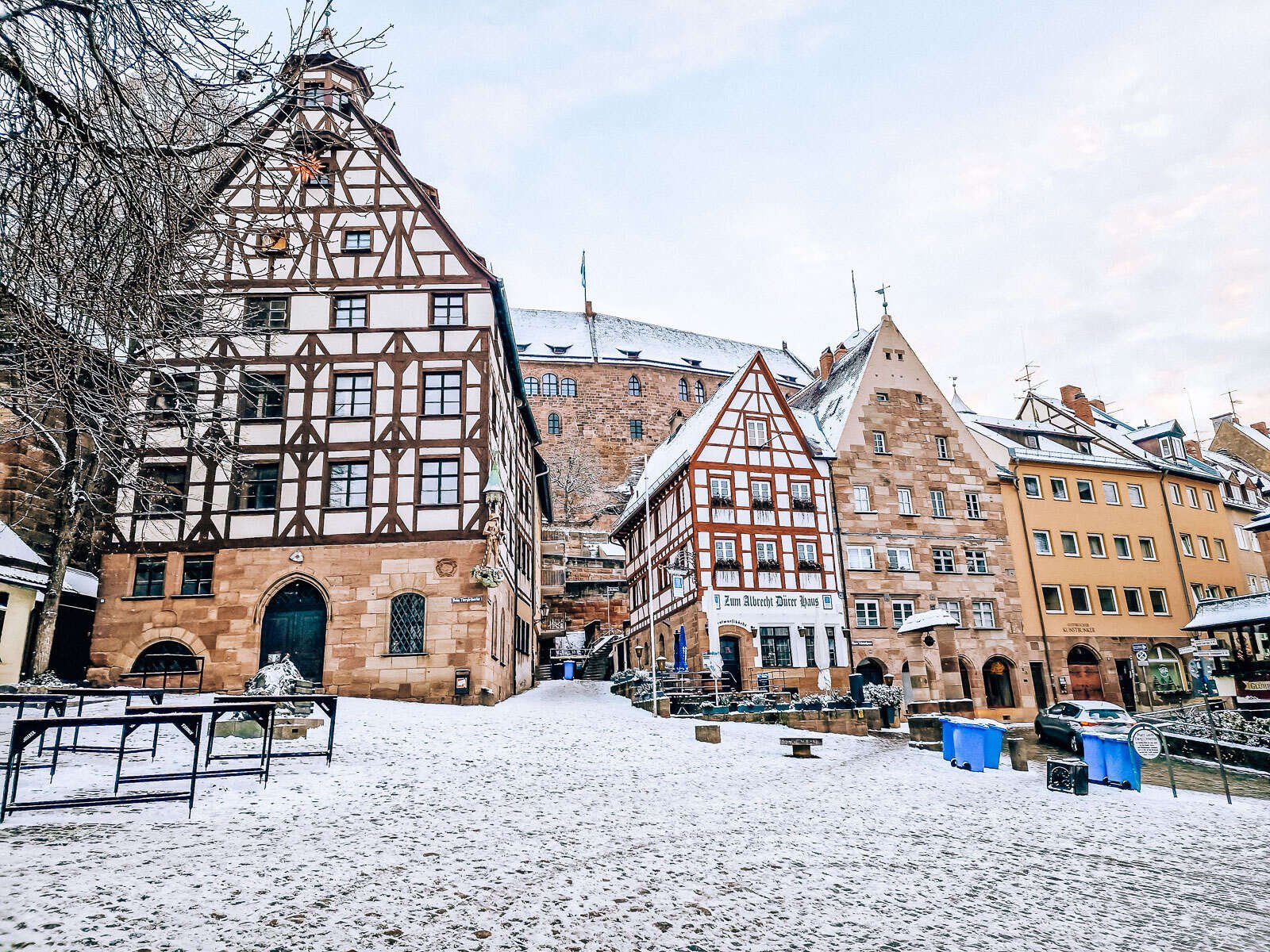nuremberg old town in winter