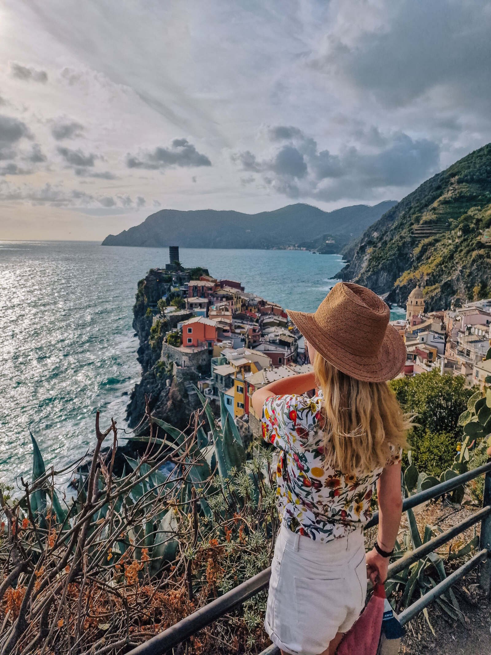 view of vernazza at sunset