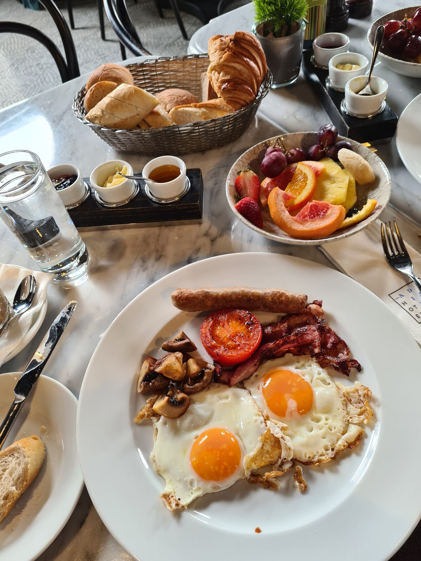 breakfast spread at hotel adriatic