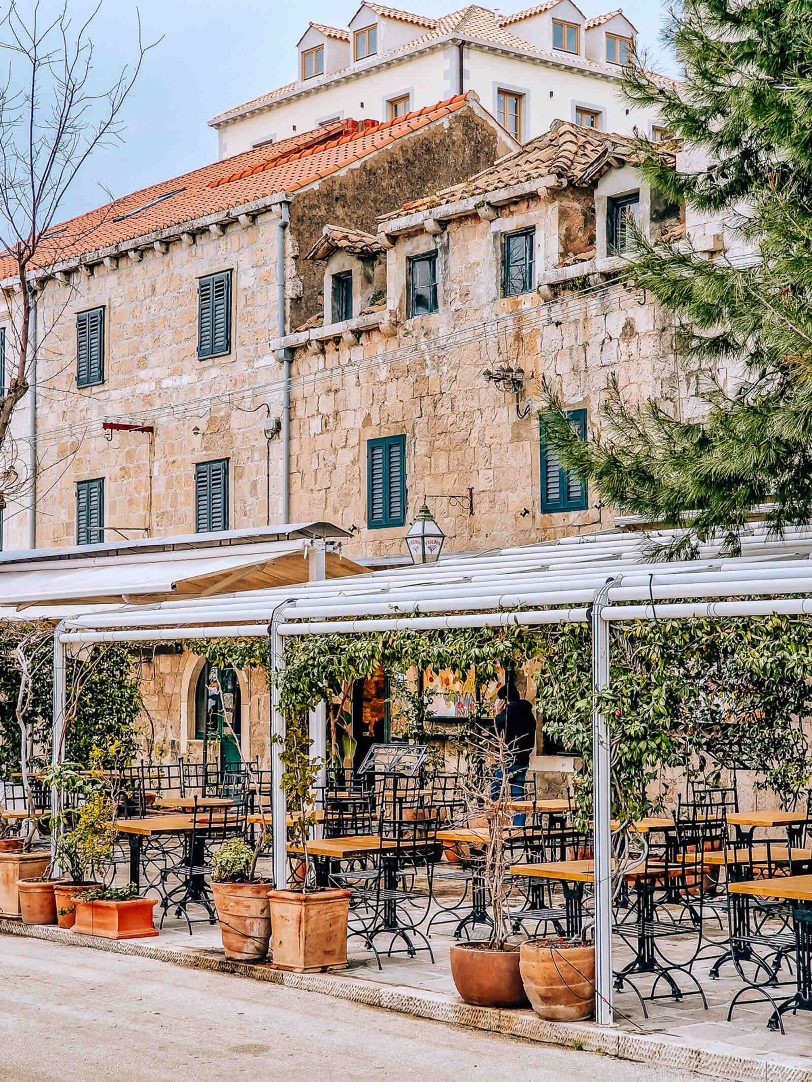 Open air dining in Cavtat Croatia