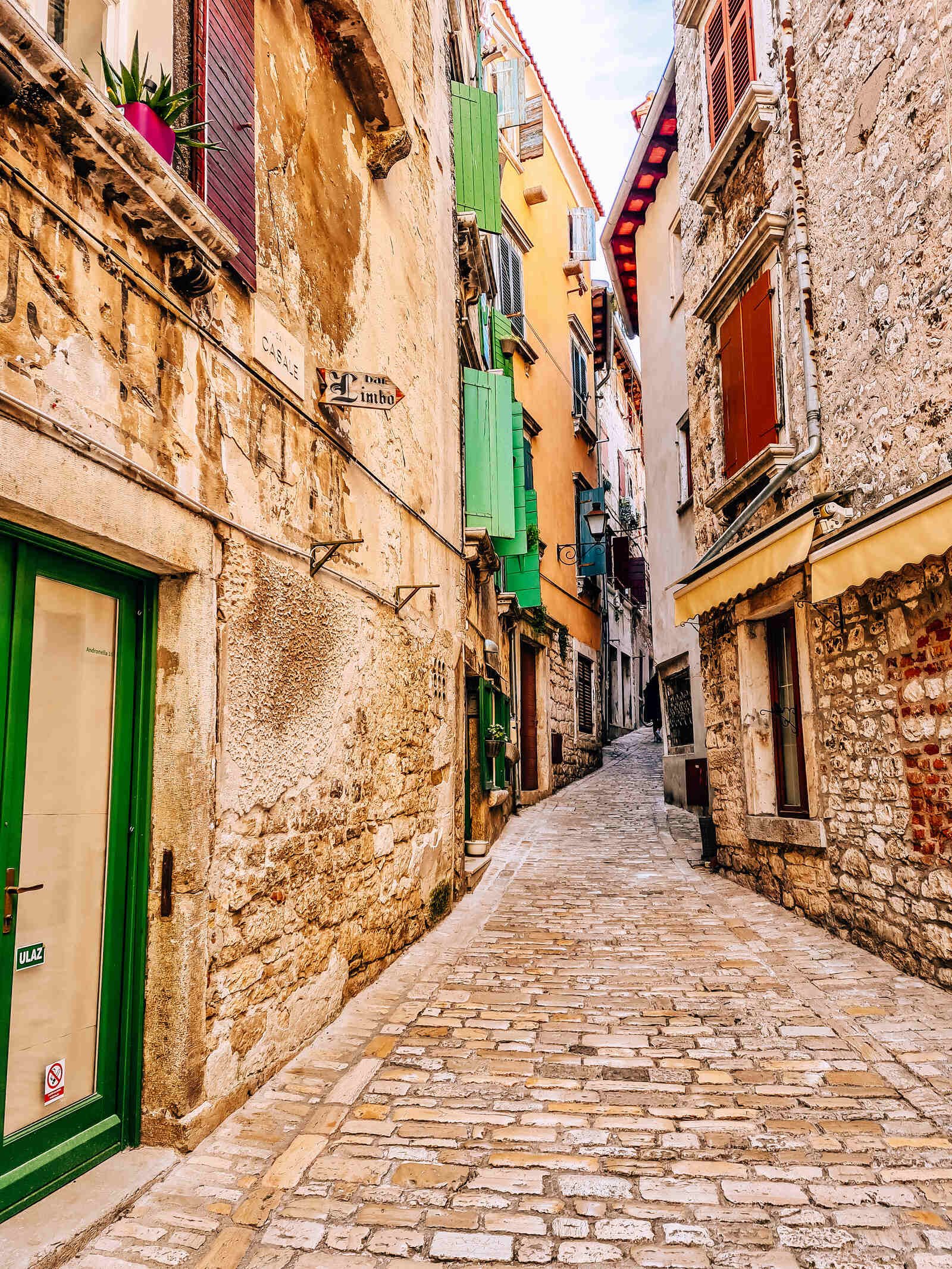 streets in rovinj old town
