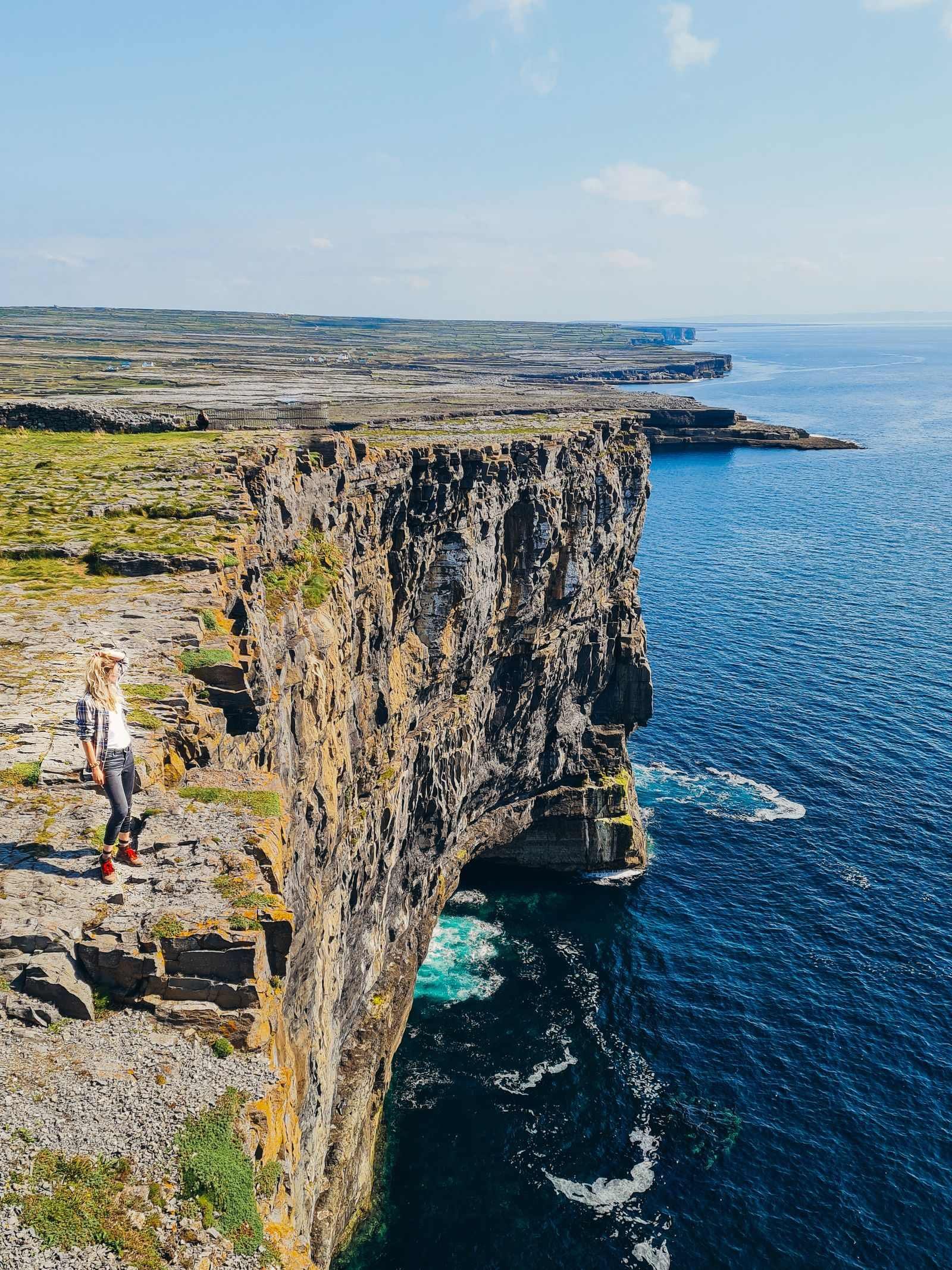 towering cliffs on Inishmore