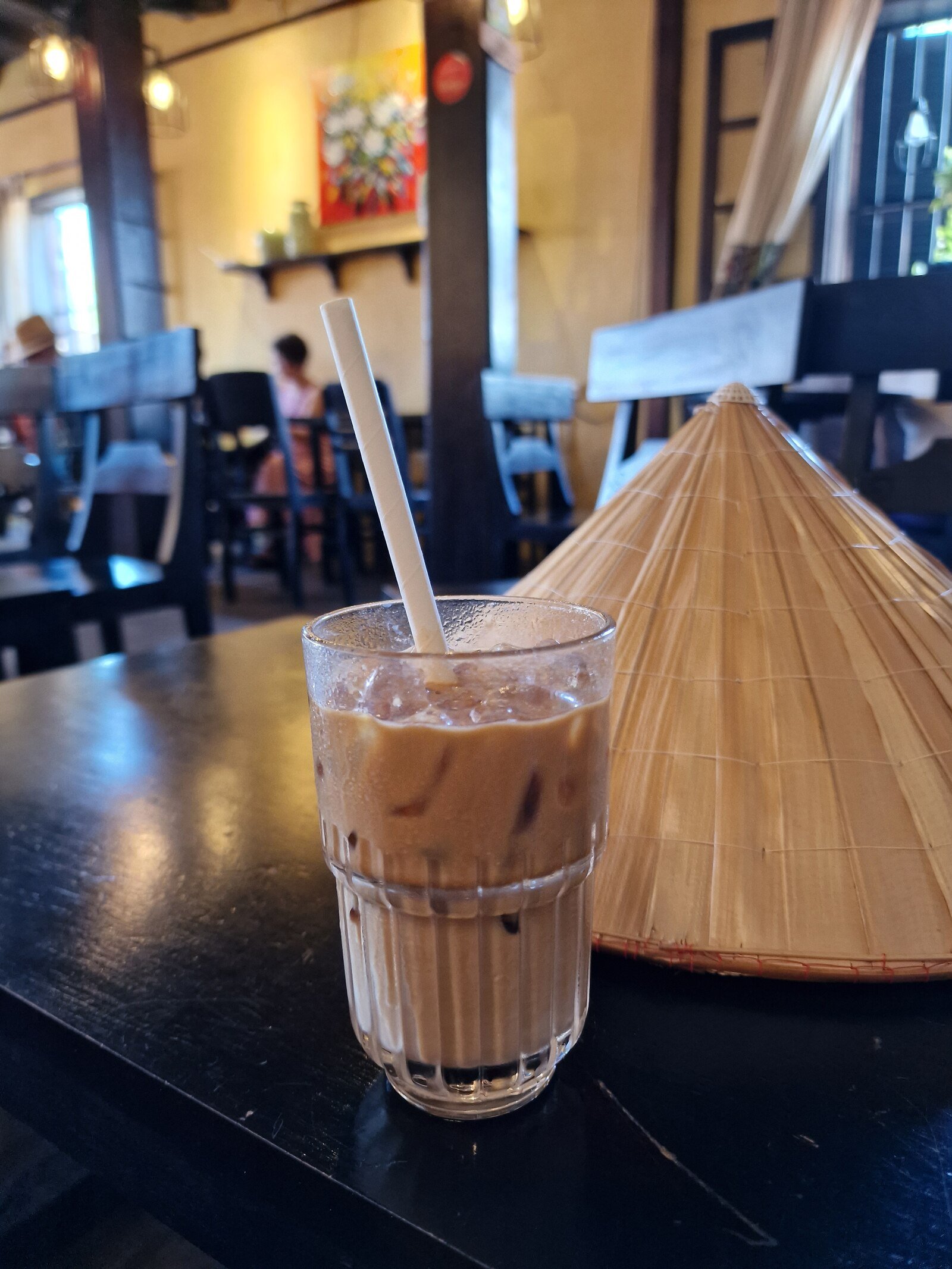 iced coffee on a table in vietnam