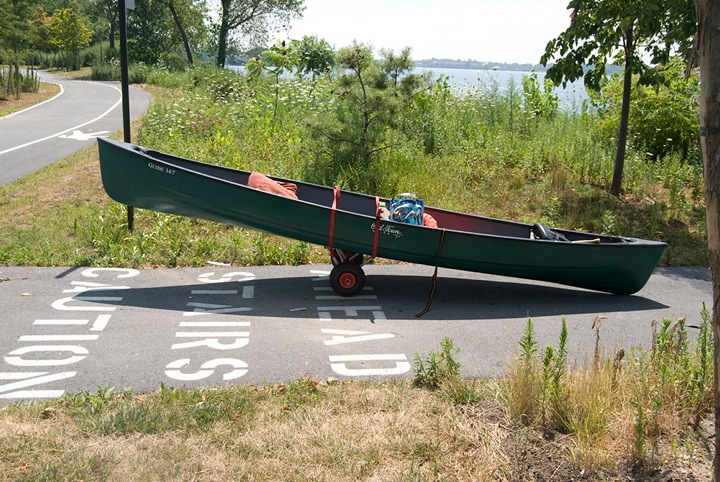 Gina Siepel. CACOPHONY , 2011. Canoe at Soundview Park, Bronx River. Photo credit: Anna Reynolds.