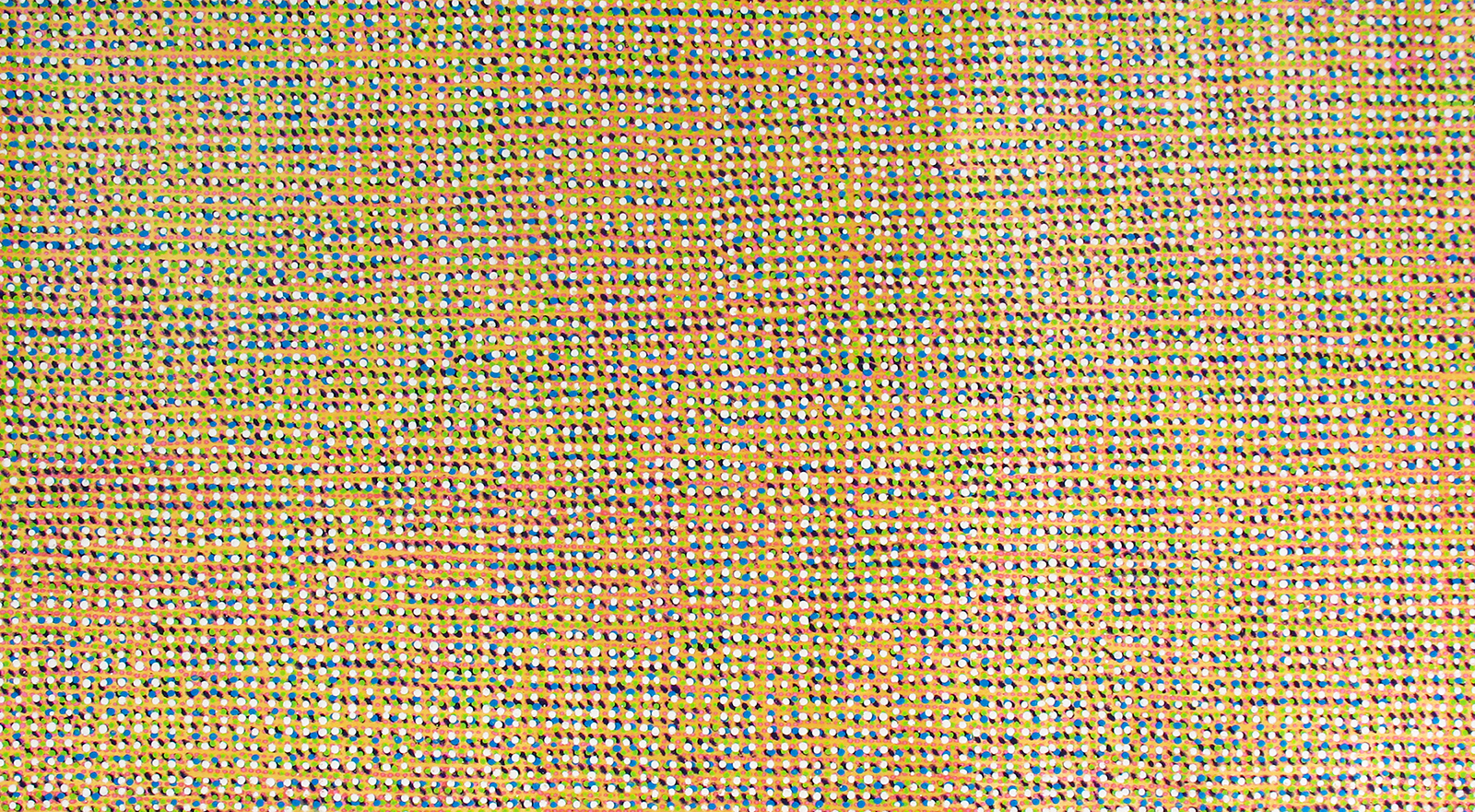 Jeff Ostergren, Reproduction (2019). Oxycontin, Viagra, Claritin, Luvox, Jolessa, and Acrylic on Kevlar Ballistic Fabric, 51" x 90.5"
