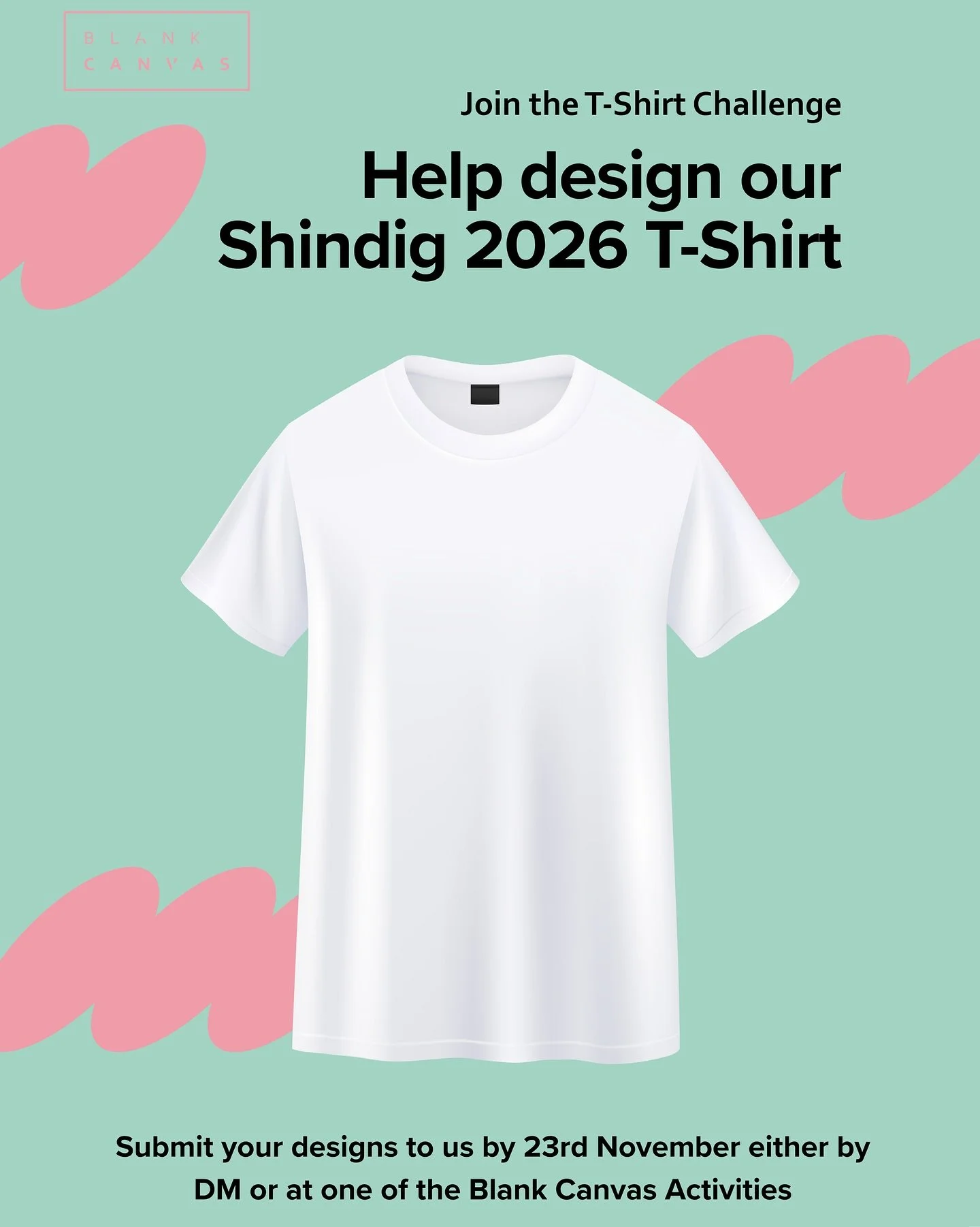 Some half-term fun! 🎨 HELP DESIGN THE SHINDIG 2026 T-SHIRT! 👕

Your design could shape the official Shindig 2026 t-shirt! Make it bold, fun, and show what Shindig is all about - fun, faith &amp; friendship.

🗓 Deadline: 23rd November
📩 DM us or h